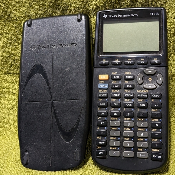 TEXAS Instruments TI-86 Graphing Calculator with Cover in Very Good Condition - Picture 2 of 4
